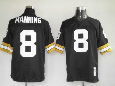 New Orleans Saints 8 Archie Manning M&N throwback black jersey