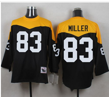 Mitchell And Ness 1967 Pittsburgh Steelers 83 Heath Miller Black Yelllow Throwback Men 27s Stitched