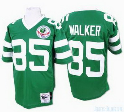 New York Jets Throwback 85 Wesley Walker Green throwback