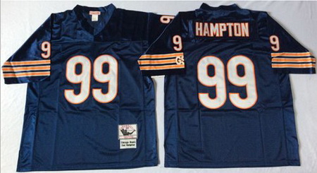 Mitchell&Ness Bears 99 Dan Hampton Blue Small No Throwback Stitched NFL Jersey