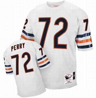 MitchellandNess Chicago Bears 72 William Perry Jersey Authentic Throwback White