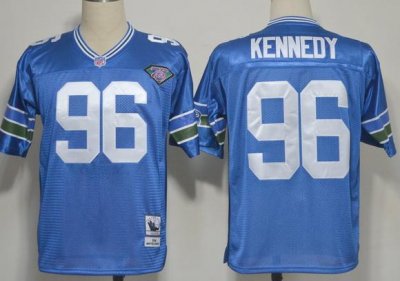 Seattle Seahawks 96 Kennedy Blue Throwback 1994 NFL Jerseys