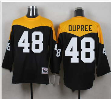 Mitchell And Ness 1967 Pittsburgh Steelers 48 Bud Dupree Black Yelllow Throwback Men 27s Stitched N