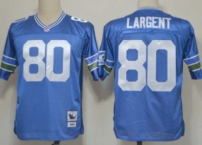 Seattle Seahawks 80 Largent Blue Throwback NFL Jerseys