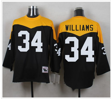 Mitchell And Ness 1967 Pittsburgh Steelers 34 DeAngelo Williams Black Yelllow Throwback Men 27s Sti