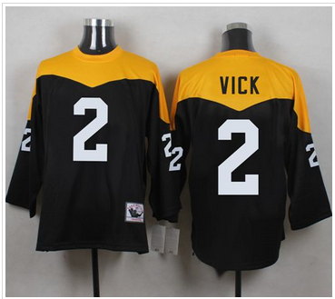 Mitchell And Ness 1967 Pittsburgh Steelers 2 Michael Vick Black Yelllow Throwback Men 27s Stitched