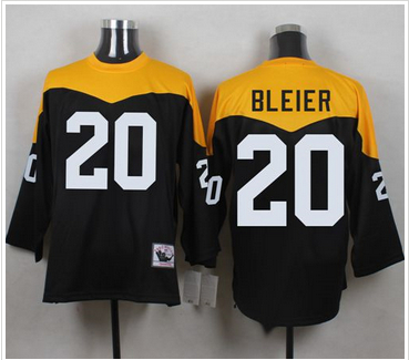 Mitchell And Ness 1967 Pittsburgh Steelers 20 Rocky Bleier Black Yelllow Throwback Men 27s Stitched