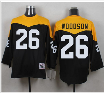 Mitchell And Ness 1967 Pittsburgh Steelers 26 Rod Woodson Black Yelllow Throwback Men 27s Stitched