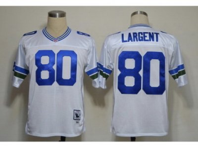 NFL Jerseys Seattle Seahawks 80 Largent White Throwback