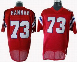 New England Patriots 73 John Hannah 1985 Throwback Jersey RED