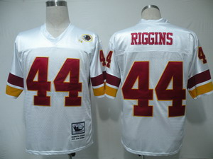 Washington Redskins 44 Riggins White throwback Jerseys