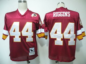 Washington Redskins 44 Riggins red throwback Jerseys