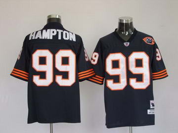 Chicago Bears 99 HAMPTON blue throwback jerseys