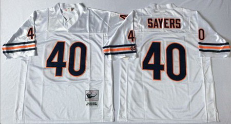 Mitchell&Ness Bears 40 Gale Sayers White Small No Throwback Stitched NFL Jersey