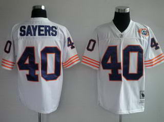 Jerseys Chicago Bears 40 Sayers white throwback Jerseys