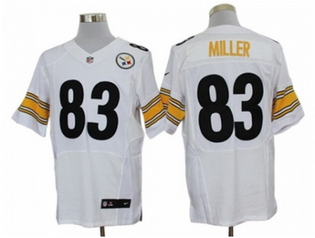 Nike Pittsburgh Steelers 83 Heath Miller White Elite NFL Jersey