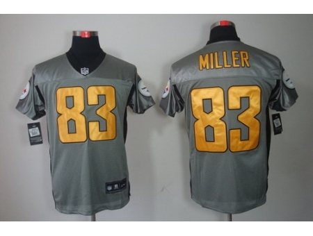 Nike Pittsburgh Steelers 83 Heath Miller Grey Elite Shadow NFL Jersey