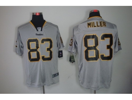 Nike Pittsburgh Steelers 83 Heath Miller Grey Elite Lights Out NFL Jersey