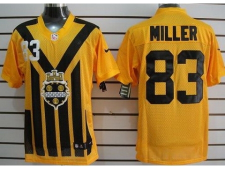 Nike Pittsburgh Steelers 83 Heath Miller EliteYellow 1933s Throwback NFL Jersey