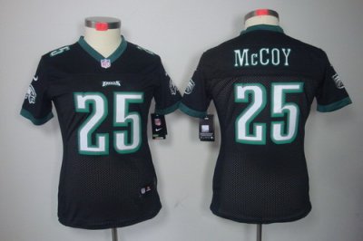 Women Nike Philadelphia Eagles #25 LeSean McCoy Black Color Limited Jerseys