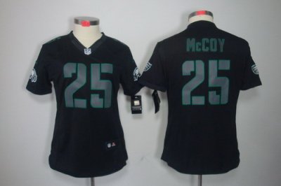 Women Nike Philadelphia Eagles #25 LeSean McCoy Black Jerseys[Impact Limited]