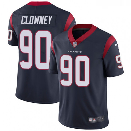 Youth Nike Houston Texans 90 Jadeveon Clowney Limited Navy Blue Team Color Vapor Untouchable NFL Jer