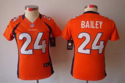 Women Nike Denver Broncos 24# Bailey Orange[Women's NIKE LIMITED Jersey]