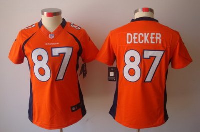 Women Nike Denver Broncos 87 Decker Orange Color[NIKE LIMITED Jersey]