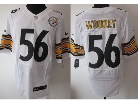 Nike Pittsburgh Steelers 56 Lamarr Woodley White Elite NFL Jersey