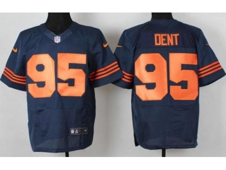 Nike Chicago Bears 95 Richard Dent Blue Elite Orange Number NFL Jersey