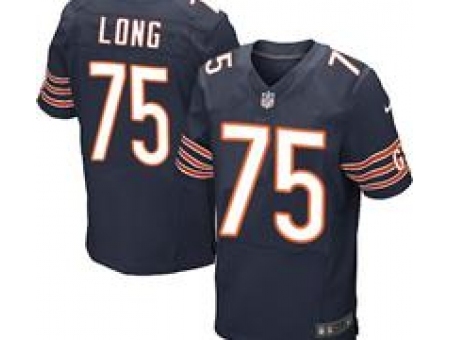 Nike Chicago Bears 75 Kyle Long Blue Elite NFL Jersey