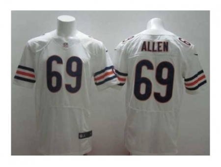 Nike Chicago Bears 69 Jared Allen white Elite NFL Jersey