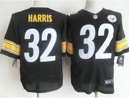 Nike Pittsburgh Steelers 32 Franco Harris Black Elite NFL Jersey