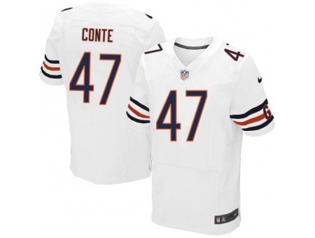 Nike Chicago Bears 47 Chris Conte White Elite NFL Jersey