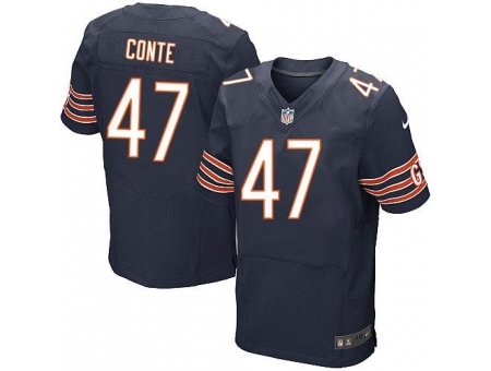 Nike Chicago Bears 47 Chris Conte Blue Elite NFL Jersey