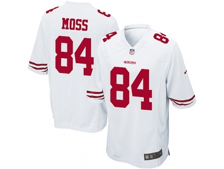 Nike San Francisco 49ers 84 Randy Moss White Game NFL Jersey