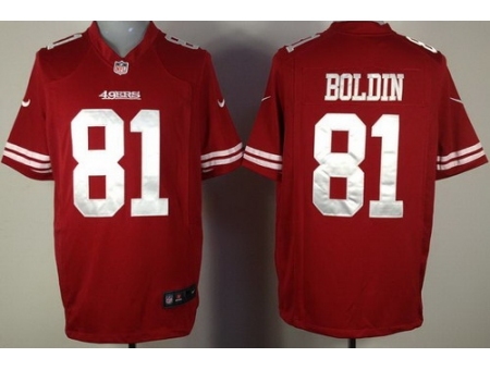 Nike San Francisco 49ers 81 Anquan Boldin Red Game NFL Jersey