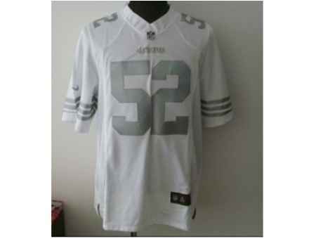 Nike San Francisco 49ers 52 Patrick Willis White Game Platinum NFL Jersey