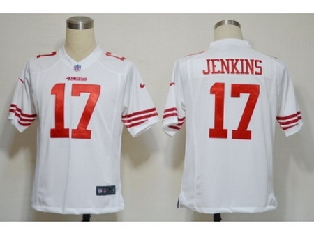 Nike San Francisco 49ers 17 A.J. Jenkins White Game NFL Jersey