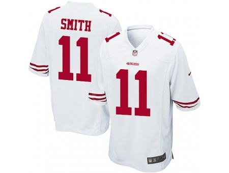 Nike San Francisco 49ers 11 Alex Smith White Game NFL Jersey