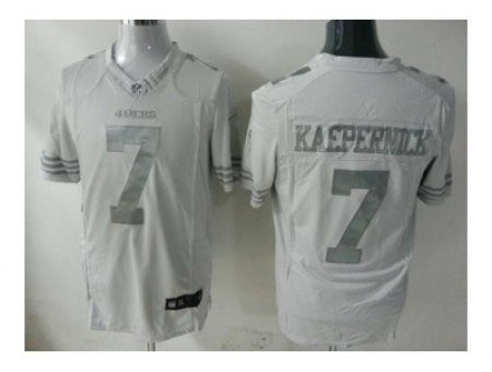 Nike san francisco 49ers 7 Colin Kaepernick White game Platinum NFL Jersey