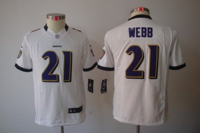 Youth Nike Baltimore Ravens #21 Lardarius Webb White Color[Youth Limited Jerseys]