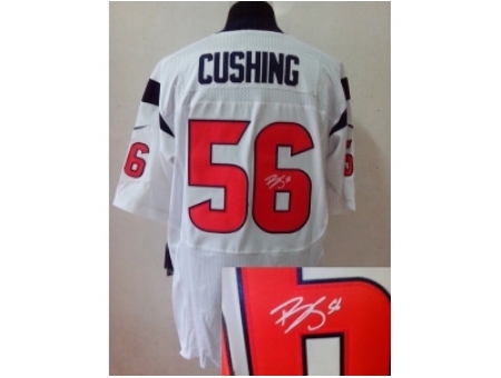 Nike Houston Texans 56 Brian Cushing white Elite signature NFL Jersey