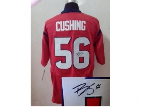 Nike Houston Texans 56 Brian Cushing red Elite signature NFL Jersey