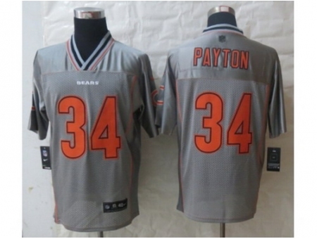 Nike Chicago Bears 34 Walter Payton Grey Elite Vapor NFL Jersey