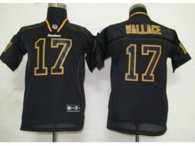 Nike Youth Pittsburgh Steelers #17 Mike wallace black jerseys[Lights out]