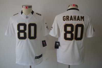 Nike Youth New Orleans Saints #80 Jimmy Graham White Limited Jerseys