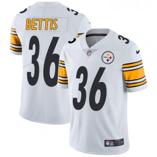 Youth Nike Pittsburgh Steelers 36 Jerome Bettis White Vapor Untouchable Limited Player NFL Jersey