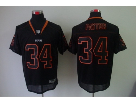 Nike Chicago Bears 34 Walter Payton Black Elite Lights Out NFL Jersey