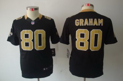 Nike Youth New Orleans Saints #80 Jimmy Graham Black Limited Jerseys